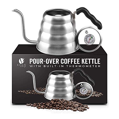 Bean Envy Pour Over Coffee Kettle - 40 oz, Stainless Steel, Gooseneck Coffee and Tea Kettle with...