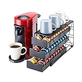 Flagship for Nespresso Pod Holder Drawer Large Mullti Tier Coffee Pod Holder Vertuo (3 Tier...