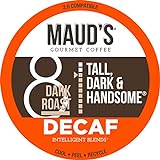 Maud's Decaf Dark Roast Coffee Pods, 100 ct | Decaffeinated Tall, Dark & Handsome Blend | 100%...