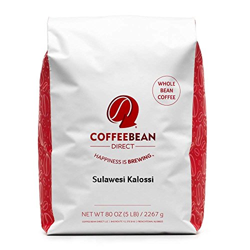 Sulawesi Kalossi, Whole Bean Coffee, 5-Pound Bag