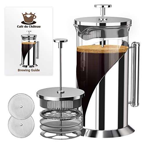 Original French Press Coffee & Tea Maker - 34oz Versatile Press with 4 Level Filtration, BPA Free...