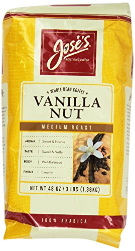 Jose's Whole Bean Coffee Vanilla Nut 3 Lbs