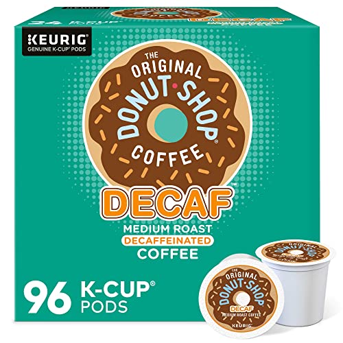 The Original Donut Shop Decaf Keurig Single-Serve K-Cup Pods, Medium Roast Coffee, 96 Count (4 Packs...