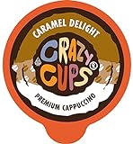 Crazy Cups Flavored Hot or Iced Cappuccino, for the Keurig K Cups Cappuccino 2.0 Brewers, Caramel...