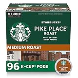 Starbucks K-Cup Coffee Pods—Medium Roast Coffee—Pike Place Roast for Keurig Brewers—100%...