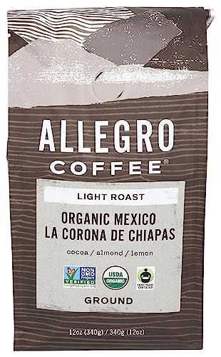 Allegro Coffee, Organic Mexico Light Roast Ground Coffee, 12 oz.