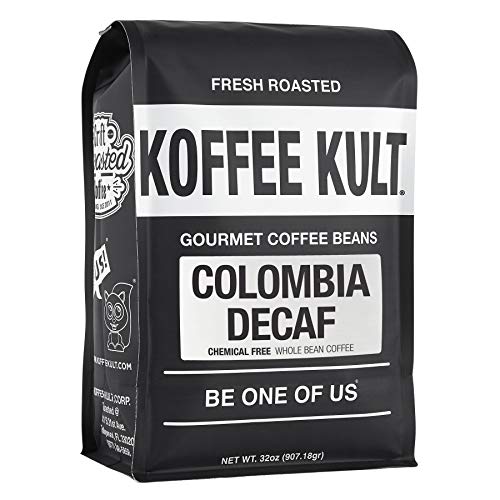 Koffee Kult Colombia Decaf Coffee Beans Decaffeinated Medium Roast 100% Arabica Whole Bean Naturally...