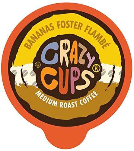 Crazy Cups Flavored Coffee for Keurig K-Cup Machines, Bananas Foster Flambe', Hot or Iced Drinks, 22...