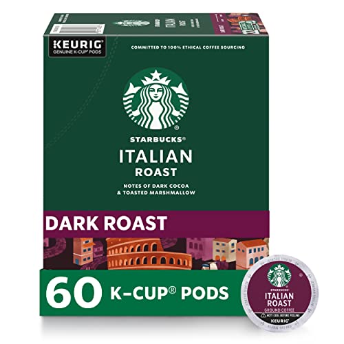 Starbucks K-Cup Coffee Pods—Dark Roast Coffee—Italian Roast for Keurig Brewers—100%...