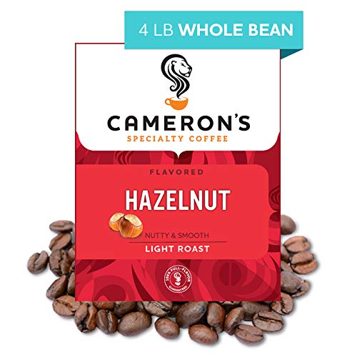 Cameron's Coffee Roasted Whole Bean Coffee, Flavored, Hazelnut, 4lb (Pack of 1)