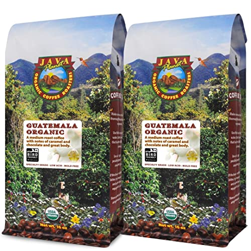 Java Planet Low Acid Coffee, Organic Guatemala Single Origin: Whole Bean Medium Roast - Smooth Full...