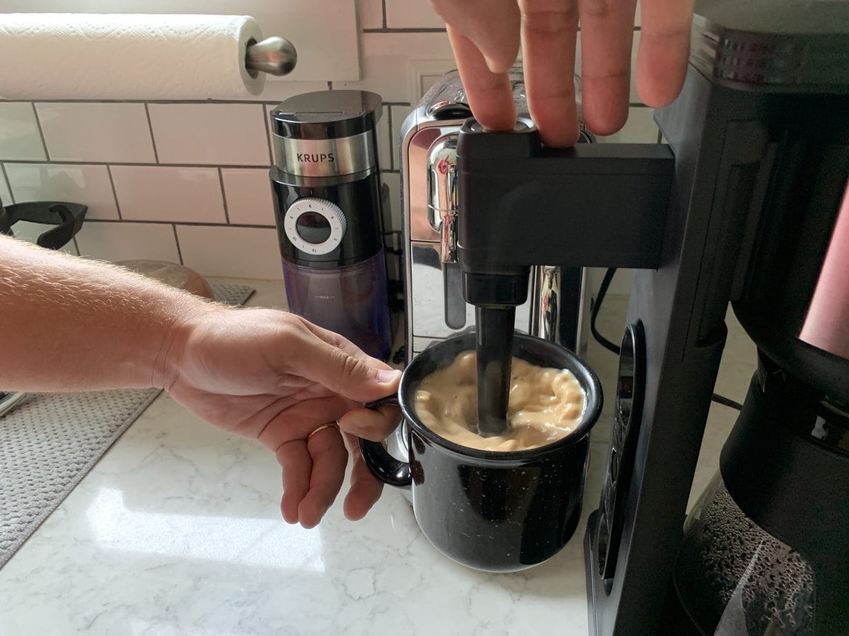 Milk Frother built in to Ninja Hot Cold Brew System