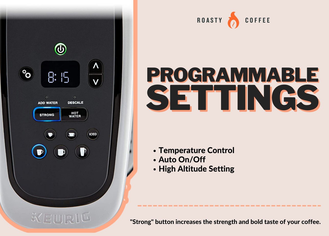 Keurig K-Elite PROGRAMMABLE SETTINGS