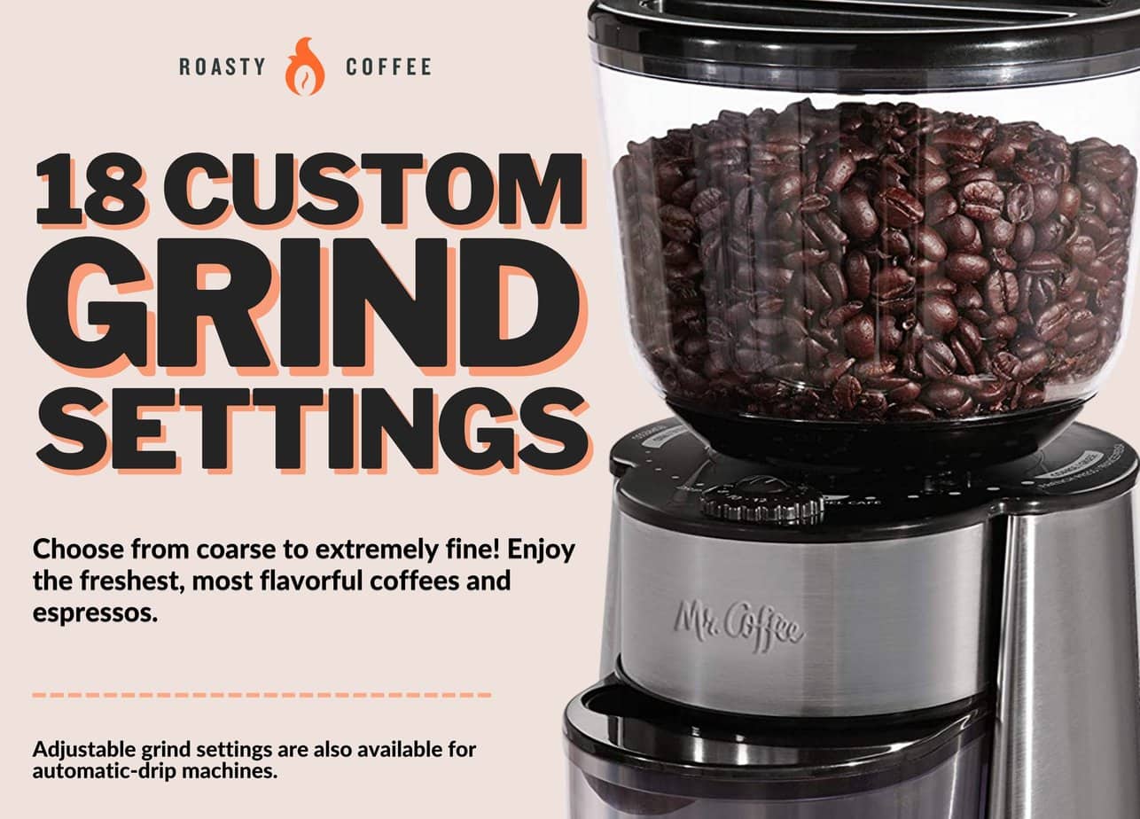 MR. COFFEE BURR GRINDER 18 Custom Grind Settings