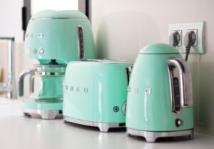 SMEG coffee maker and teapot